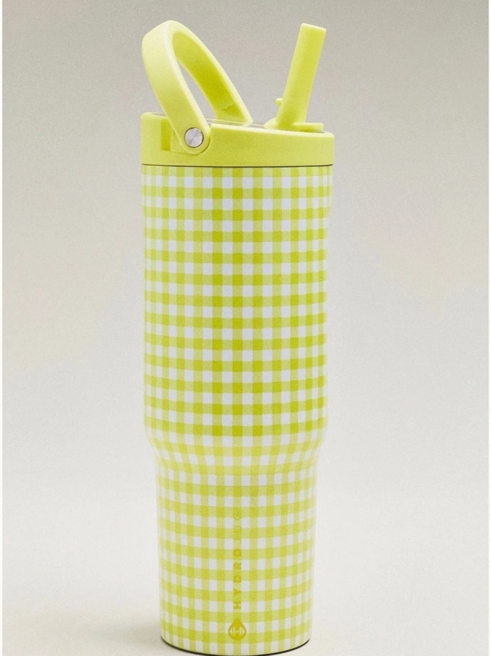HydroJug 32 oz. Sport Water Bottle Gingham 32 oz Green & White